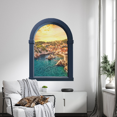Fake window wall sticker 37x51 Mediterranean view