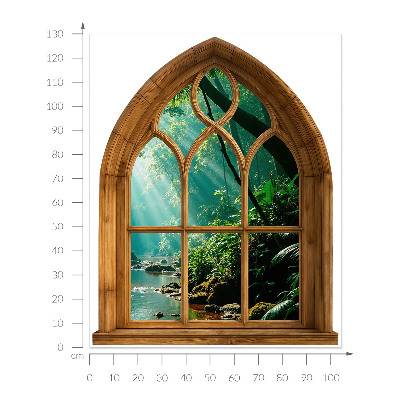 Fake window wall sticker 41x51 Tropical landscape