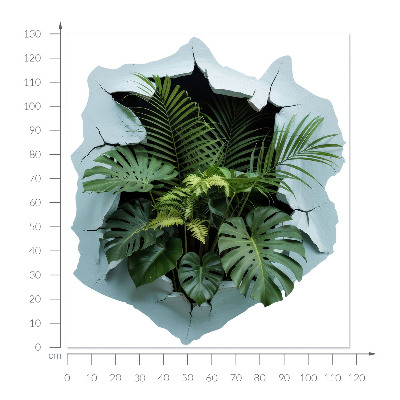 3D wall hole sticker 46x51 Plant explosion