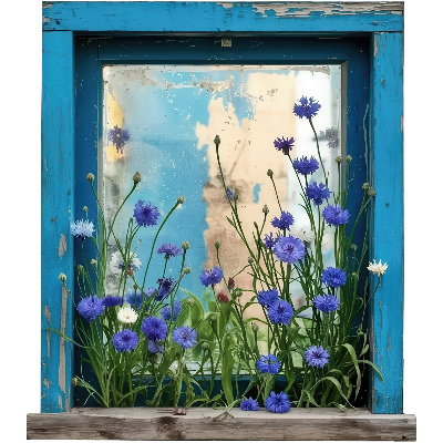 Fake window wall sticker 45x51 Country charm