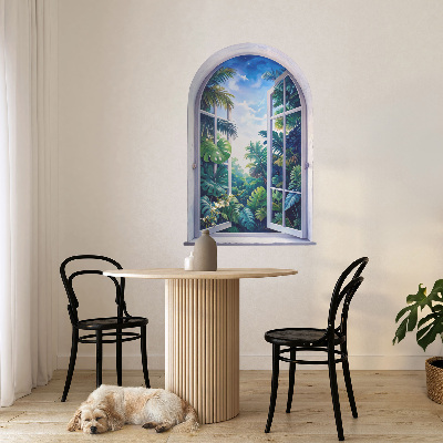 Fake window wall sticker 34x51 Tropical view