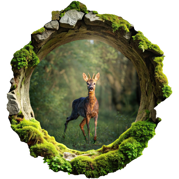 3D wall hole sticker 48x51 Forest idyll
