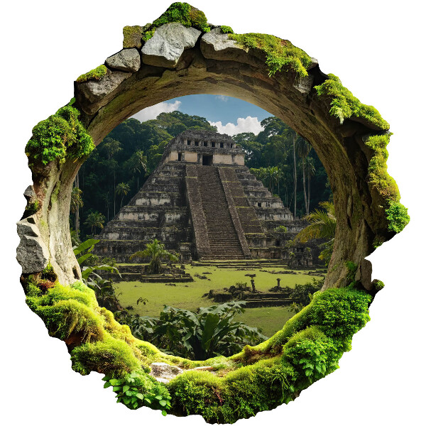 3D wall hole sticker 48x51 Tropical scenery