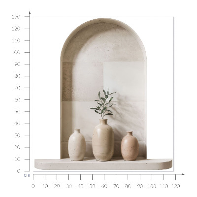 3D illusion wall decal 46x51 Ceramic vases