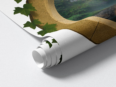 Fake window wall sticker 51x44 Natural oasis