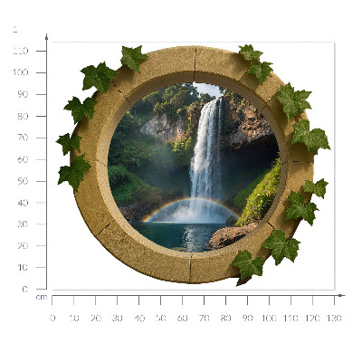 Fake window wall sticker 51x44 Natural oasis