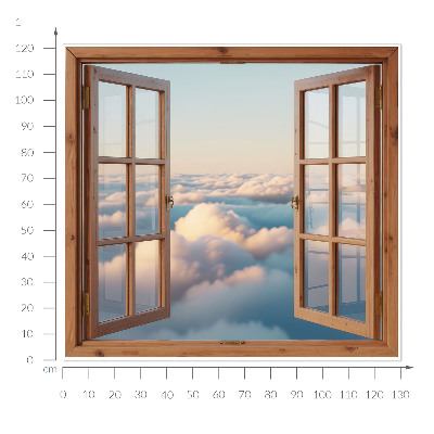 Fake window wall sticker 51x48 Clouds of the sky