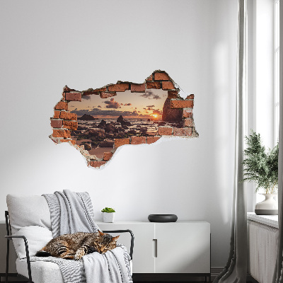 3D wall hole sticker 51x34 Coast of Dreams