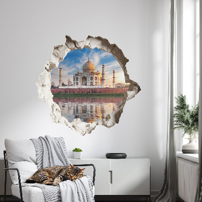 3D wall hole sticker 51x48 An exotic monument