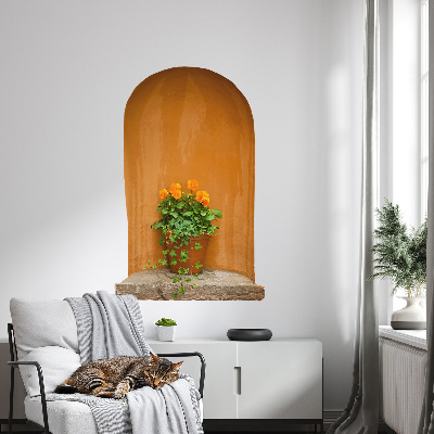 3D illusion wall decal 33x51 Flowers in a pot