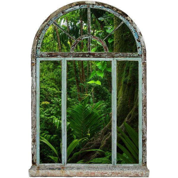 Window sticker wallpaper 16x24 Tropical window.