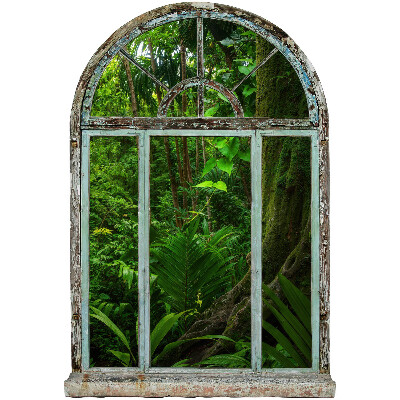 Window sticker wallpaper 16x24 Tropical window.