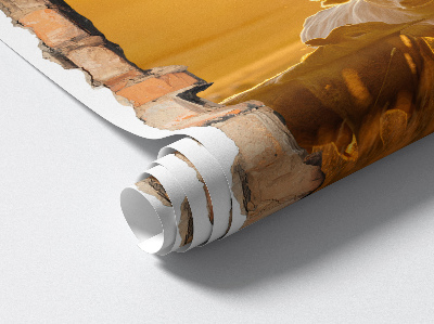 3D wall hole wallpaper 16x24 Rural landscape