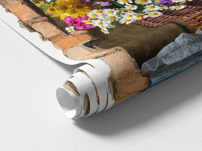 3D wall hole wallpaper 16x24 Rustic charm