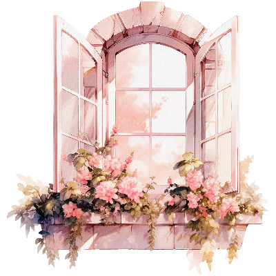 Window sticker wallpaper 22x24 Rustic window