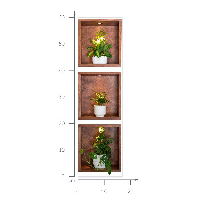 3D effect wall sticker 7x24 Plant niches
