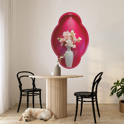 3D effect wall sticker 16x24 Flowers in a vase