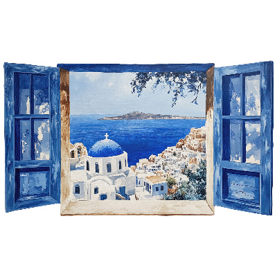Window sticker wallpaper 24x14 Greek landscape