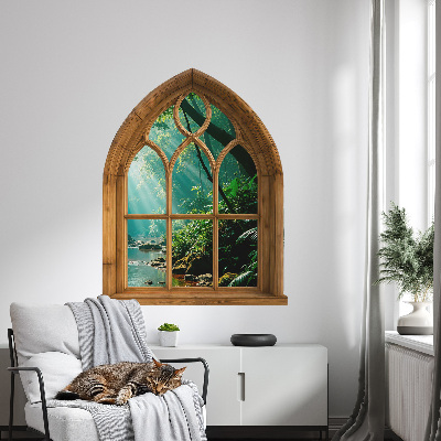 Window sticker wallpaper 19x24 Tropical landscape