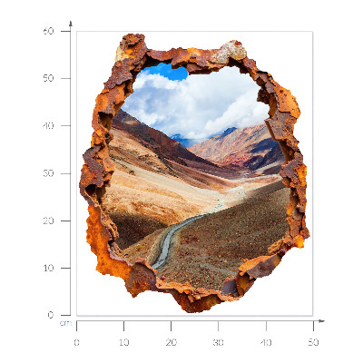 3D wall hole wallpaper 20x24 Mountain landscape