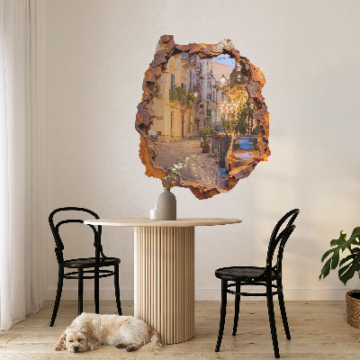 3D wall hole wallpaper 20x24 Night lights