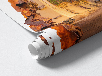 3D wall hole wallpaper 20x24 Night lights