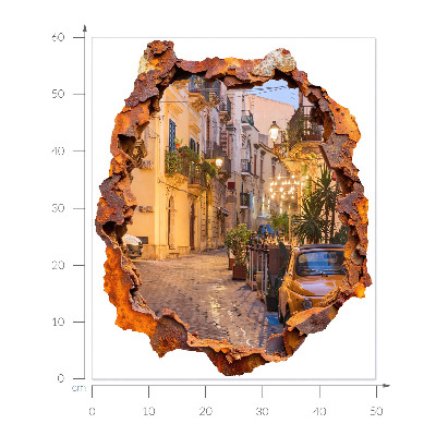 3D wall hole wallpaper 20x24 Night lights