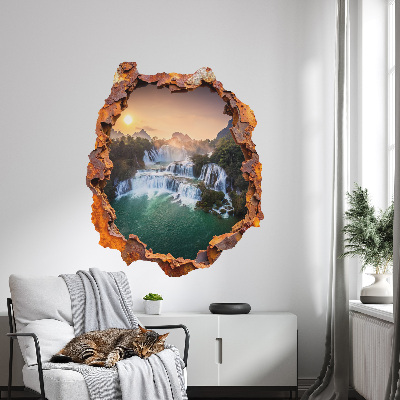 3D wall hole wallpaper 20x24 Natural panorama