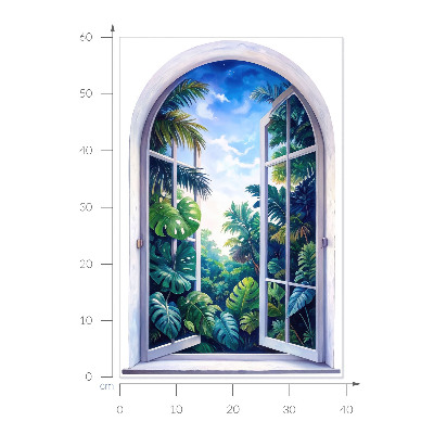 Window sticker wallpaper 16x24 Tropical view