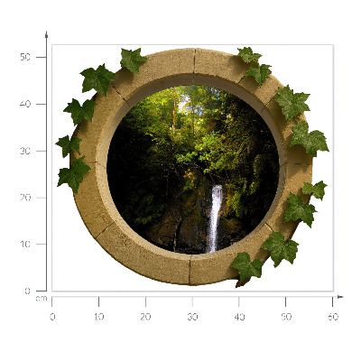 Window sticker wallpaper 24x20 Green landscape