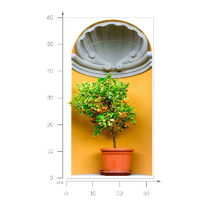3D effect wall sticker 13x24 Orange tree