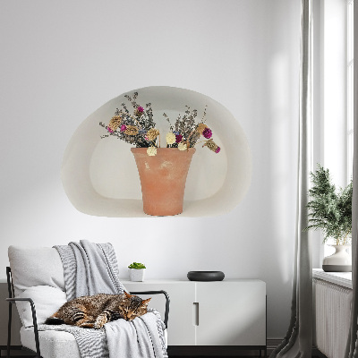 3D effect wall sticker 24x16 Dry flowers
