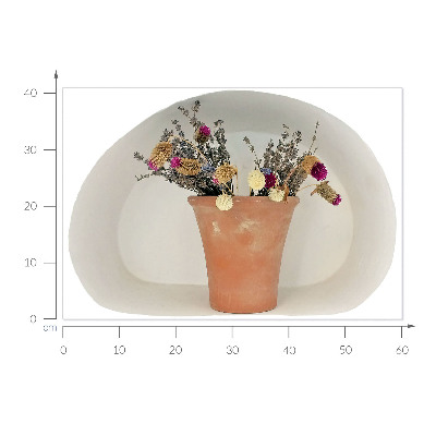 3D effect wall sticker 24x16 Dry flowers