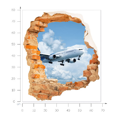 3D wall hole wallpaper 27x31 Aerial discovery