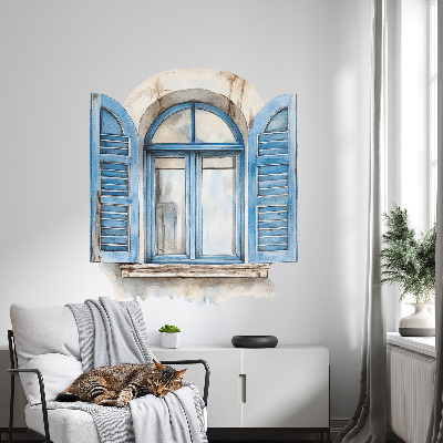 Window sticker wallpaper 28x31 Wooden shutters