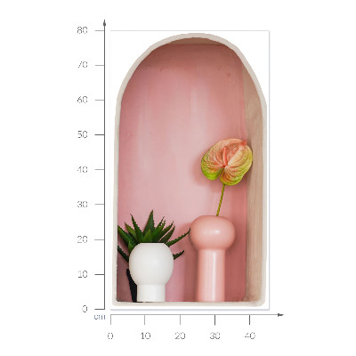 3D effect wall sticker 18x31 Subtle vegetation