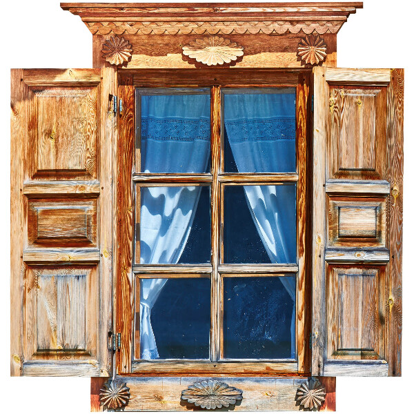 Window sticker wallpaper 30x31 Rustic window