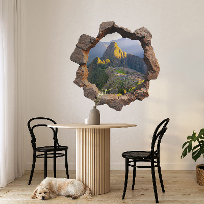 3D wall hole wallpaper 31x31 Rock Window