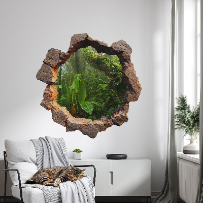 3D wall hole wallpaper 31x31 Green wonder