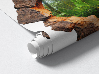 3D wall hole wallpaper 31x31 Green wonder