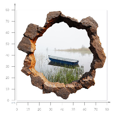 3D wall hole wallpaper 31x31 Stone Lake