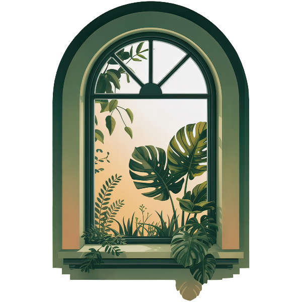 Window sticker wallpaper 21x31 Green window