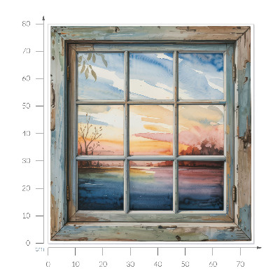 Window sticker wallpaper 29x31 Window watercolors