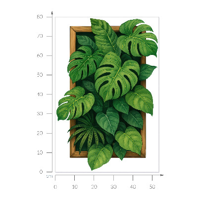 3D effect wall sticker 21x31 Tropical oasis