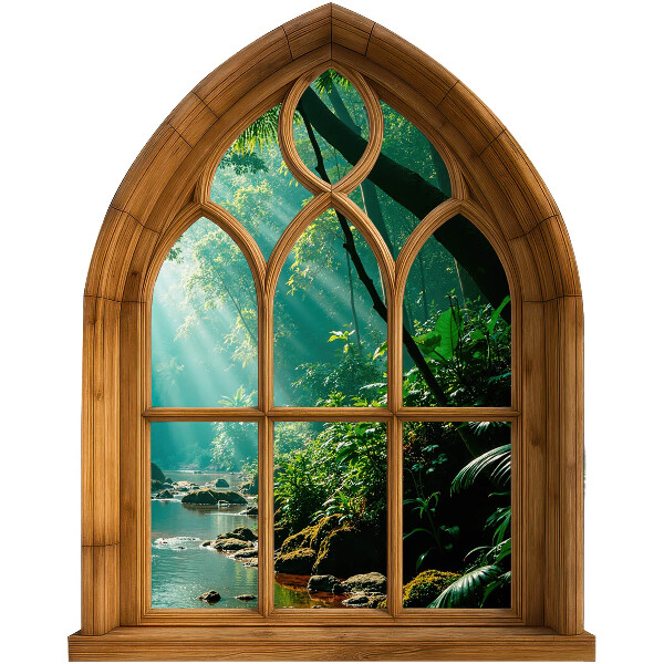 Window sticker wallpaper 25x31 Tropical landscape