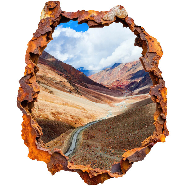 3D wall hole wallpaper 26x31 Mountain landscape