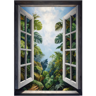Window sticker wallpaper 23x31 Exotic view