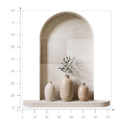 3D effect wall sticker 29x31 Ceramic vases
