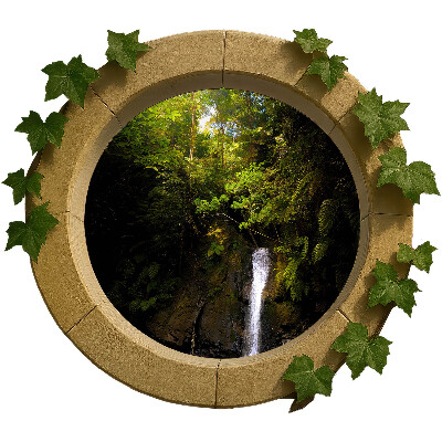 Window sticker wallpaper 31x28 Green landscape