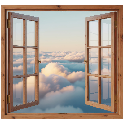 Window sticker wallpaper 31x29 Clouds of the sky